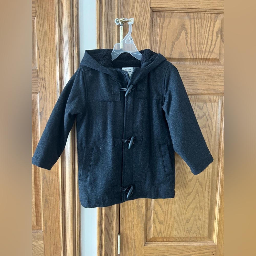 Kids Black Toggle Coat - Old Navy Size 4T